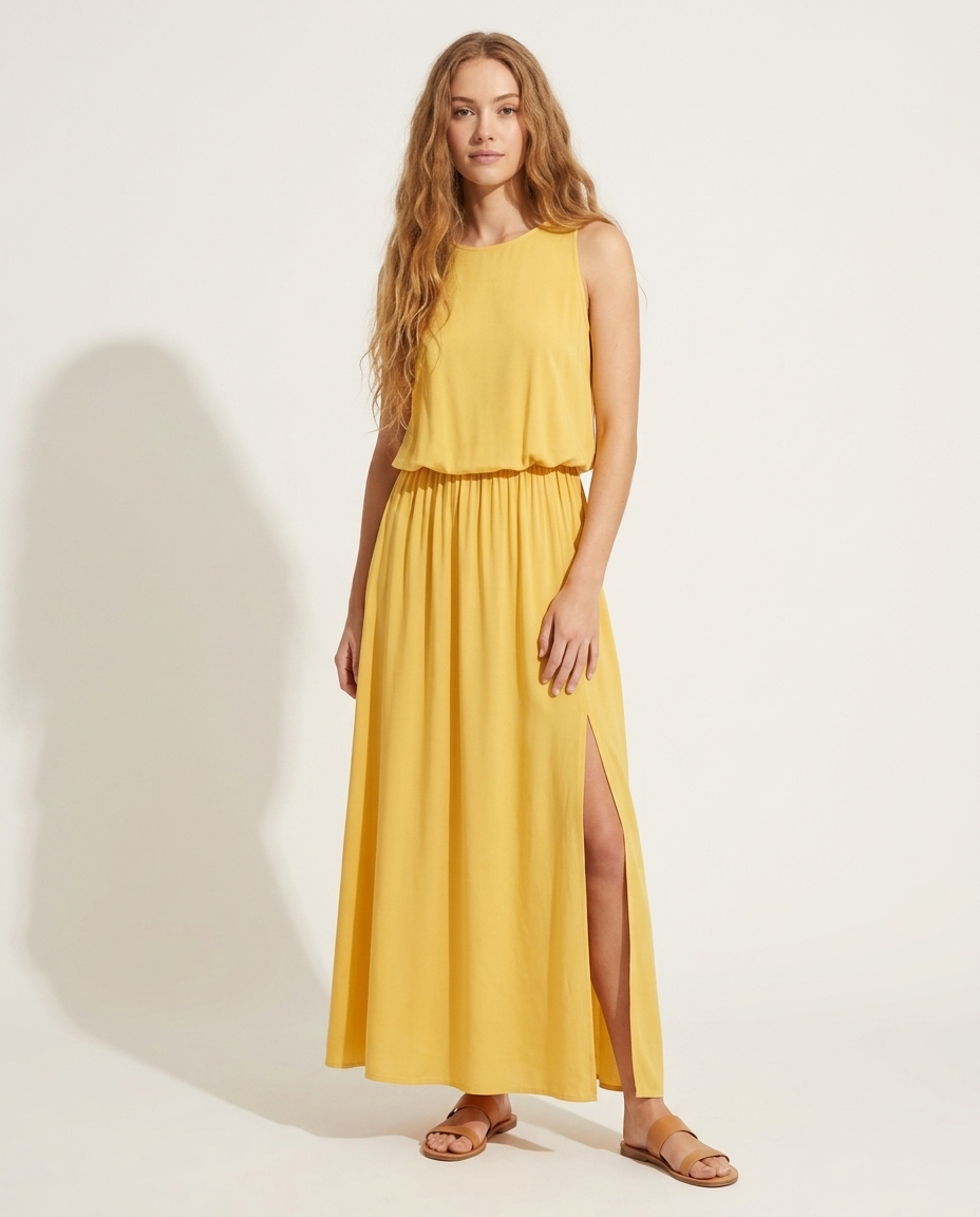 Dress Women Boho Viscose Maxi Sleeveless – Summer