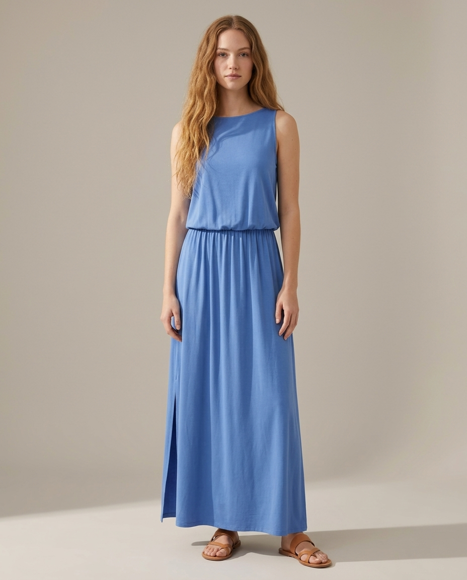Dress Women Boho Viscose Maxi Sleeveless – Summer