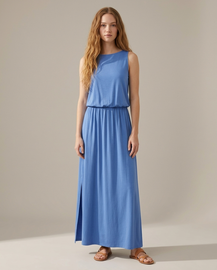 Dress Women Boho Viscose Maxi Sleeveless – Summer