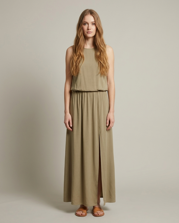 Dress Women Boho Viscose Maxi Sleeveless – Summer