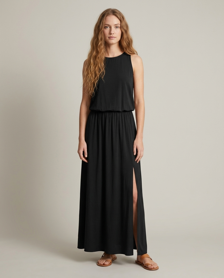 Dress Women Boho Viscose Maxi Sleeveless – Summer