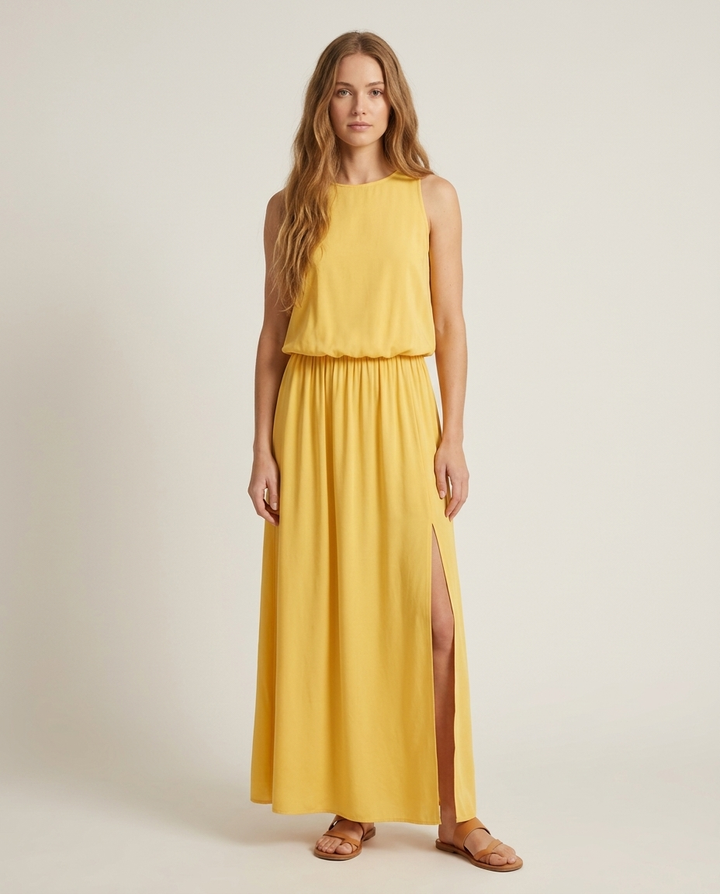 Dress Women Boho Viscose Maxi Sleeveless – Summer