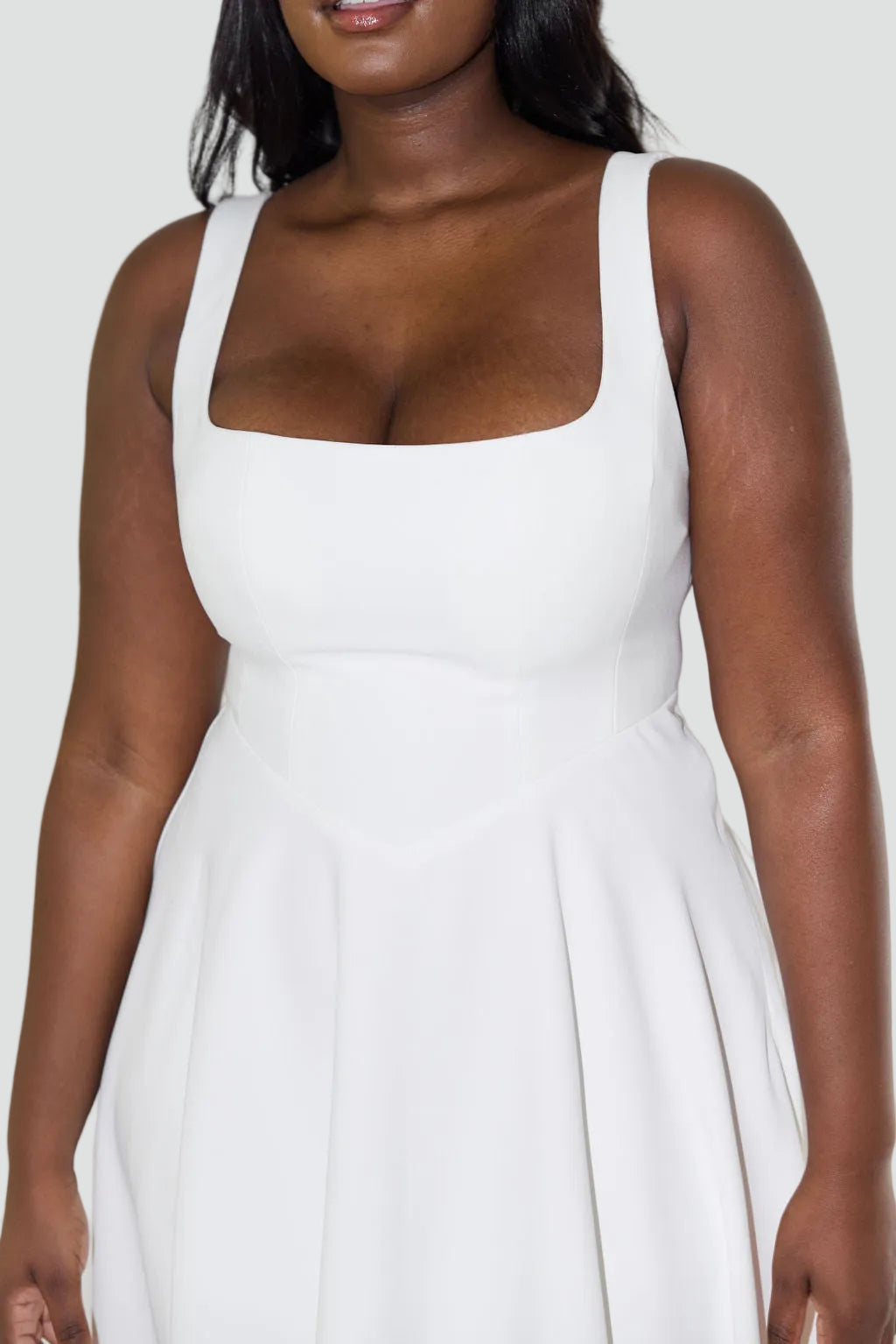 Dress Women Flared Midi Square Neck – Party