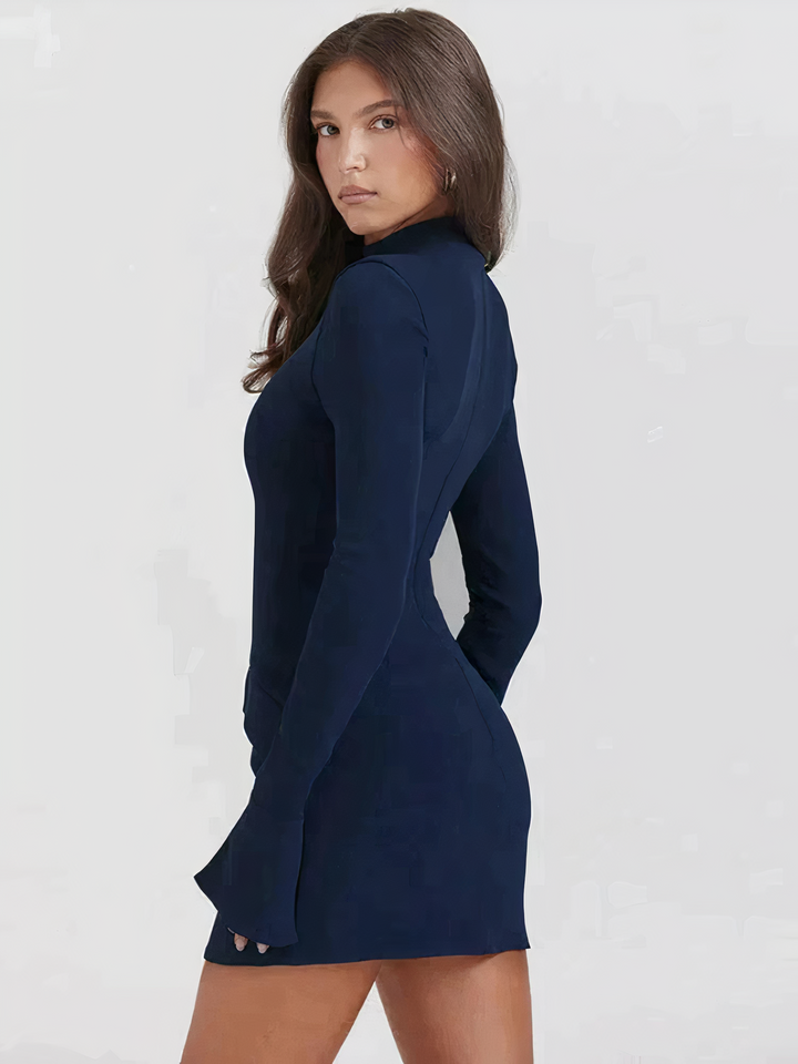 Dress Women Fitted Mini Long Sleeve – Party