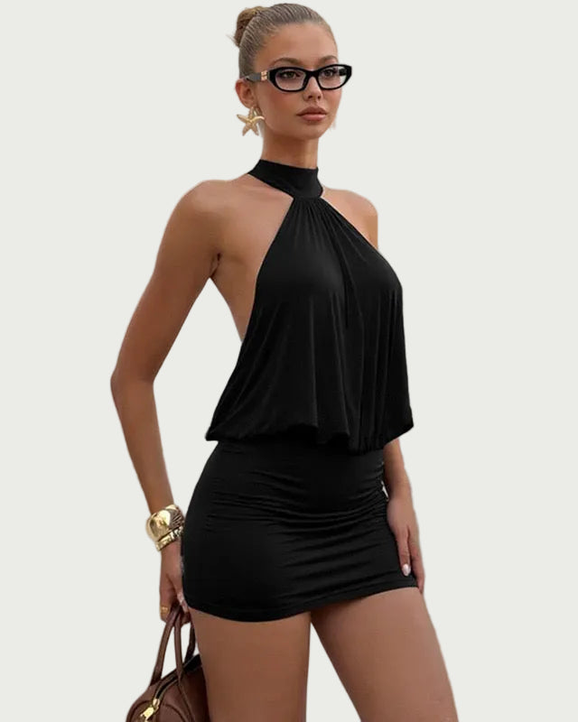 Dress Women Halter Neck Open Back – Party