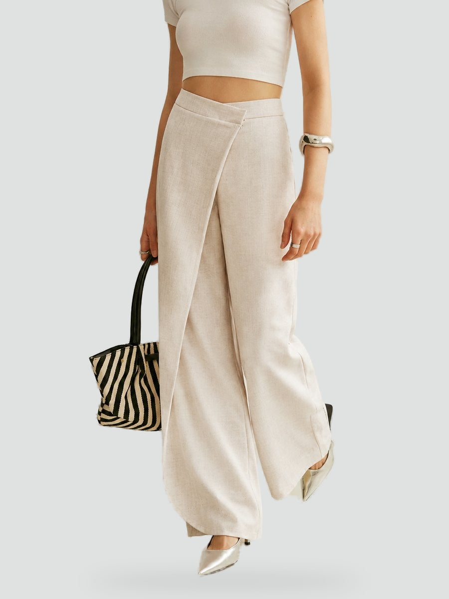 Trousers Women Asymmetrical Wide Leg – Office