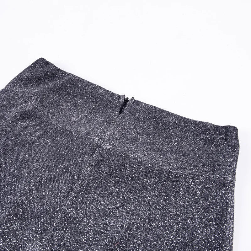 Trousers Women Flared Glitter High Waist – Party