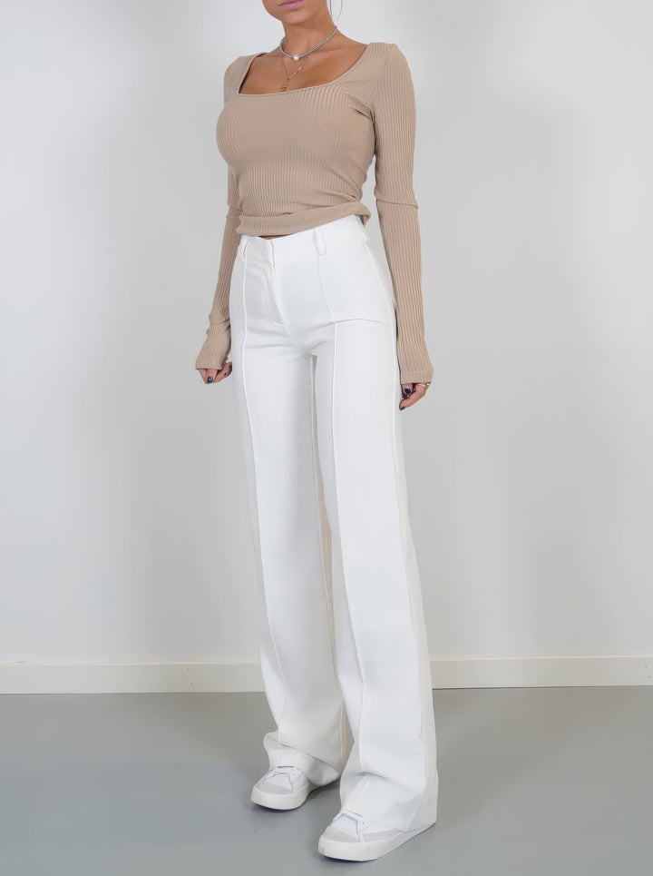 Trousers Women High Waist Straight Leg – Office