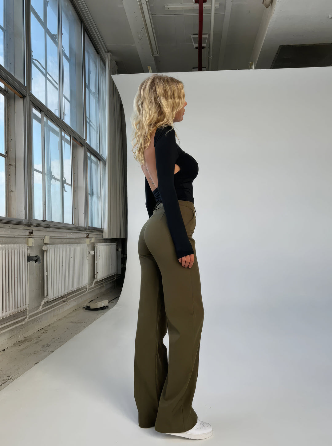 Trousers Women High Waist Straight Leg – Office