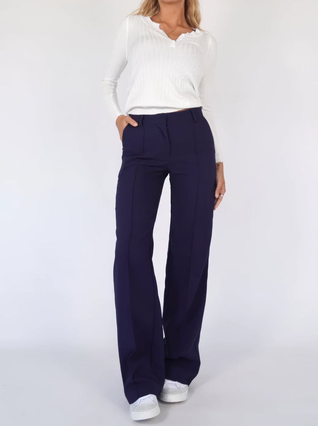 Trousers Women High Waist Straight Leg – Office