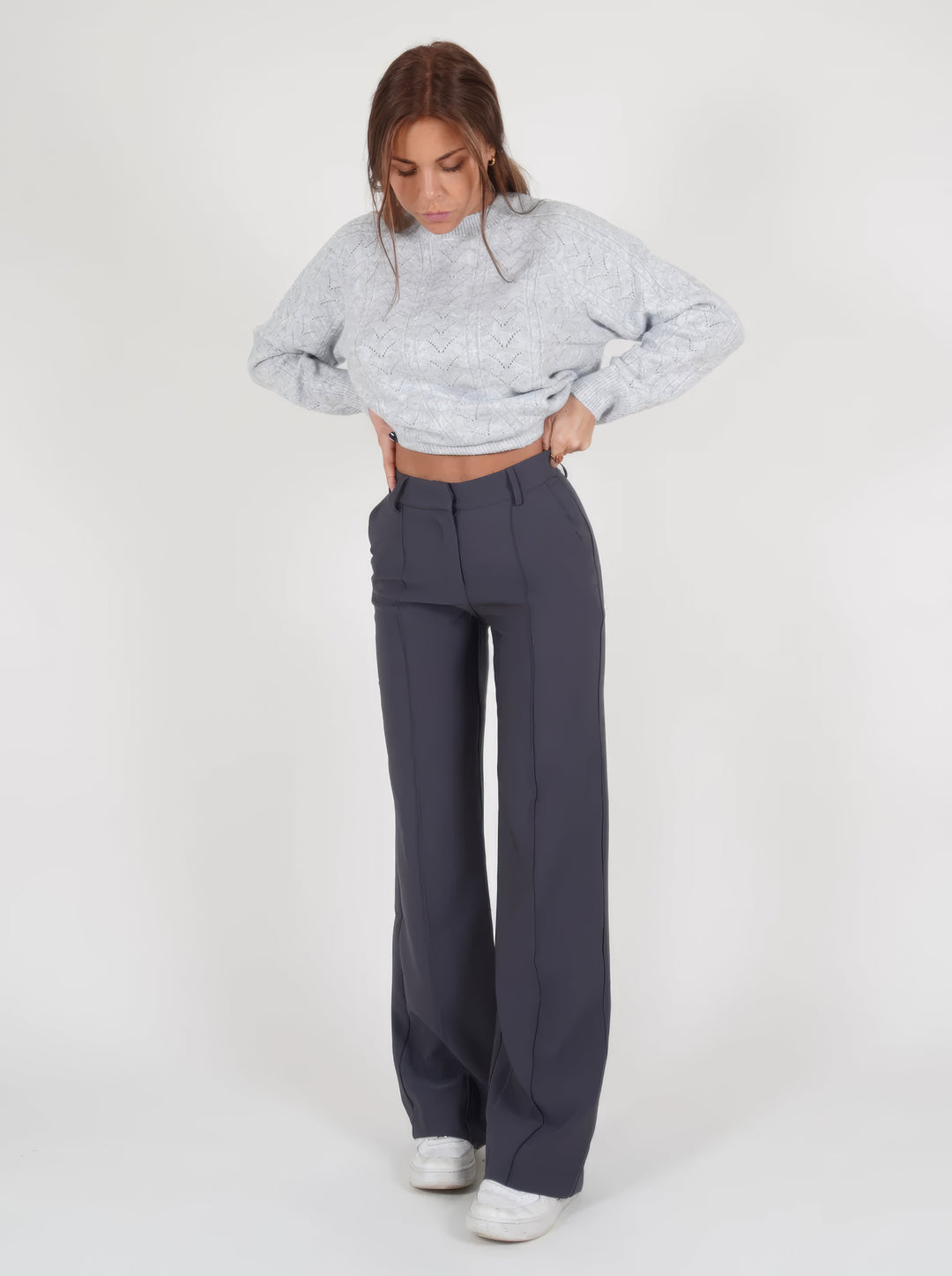 Trousers Women High Waist Straight Leg – Office
