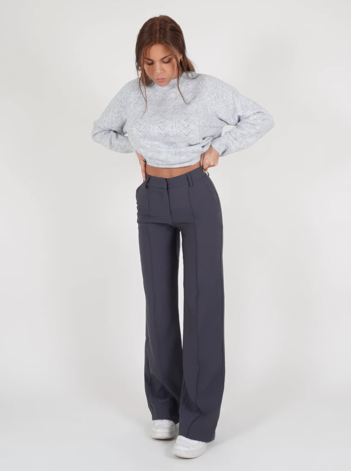 Trousers Women High Waist Straight Leg – Office