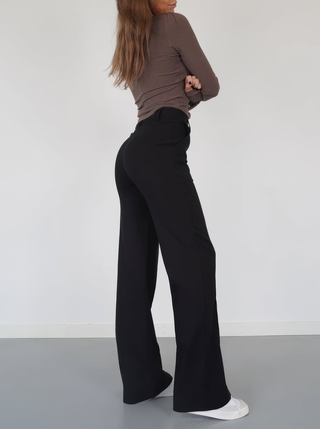 Trousers Women High Waist Straight Leg – Office