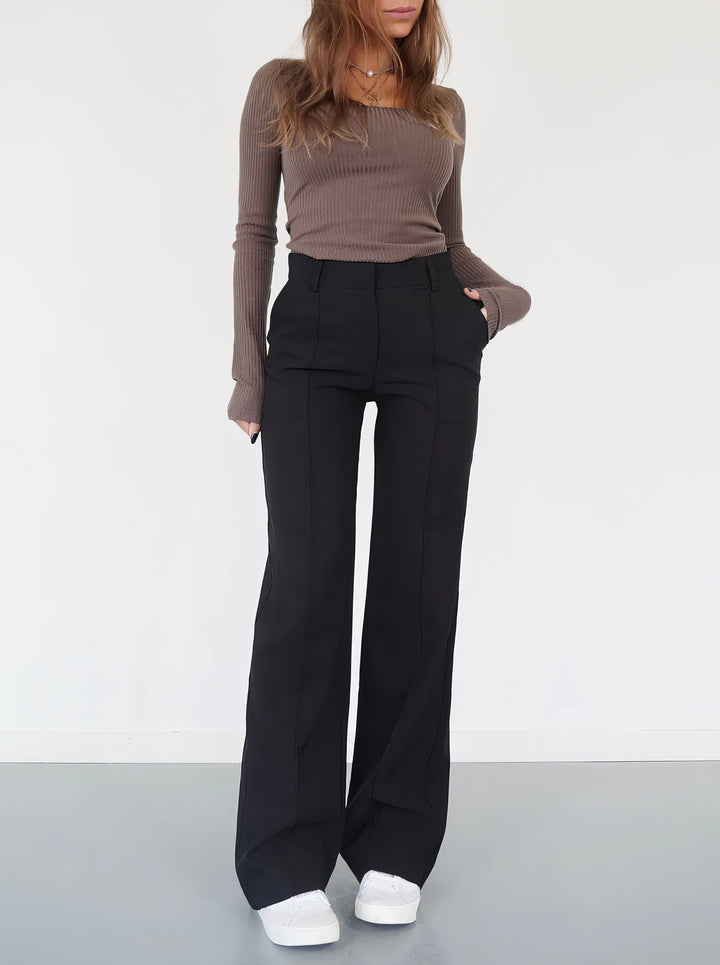Trousers Women High Waist Straight Leg – Office