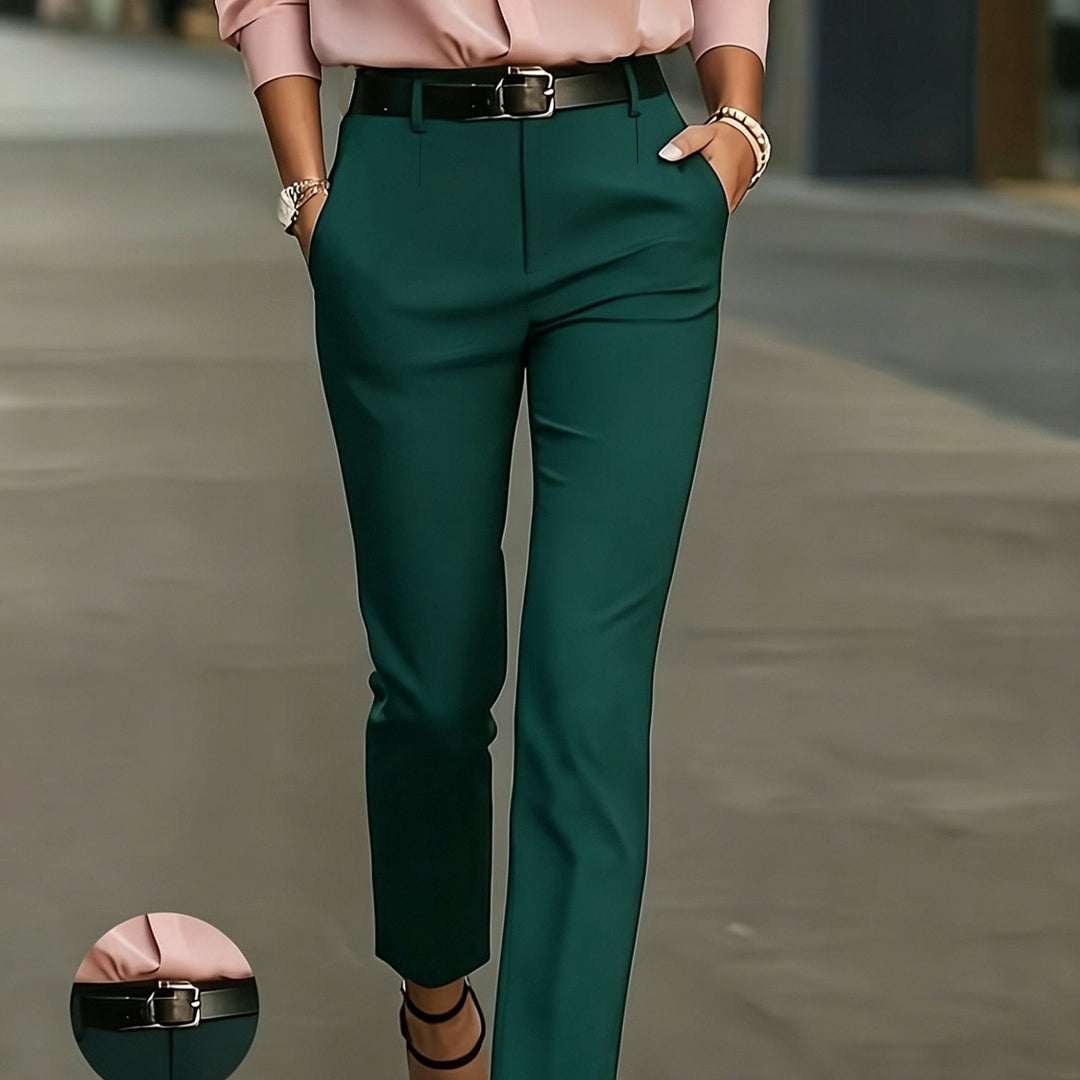 Trousers Women Slim Fit High Waist Tapered – Office