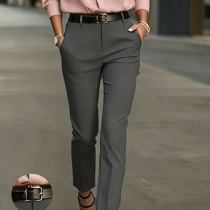 Trousers Women Slim Fit High Waist Tapered – Office