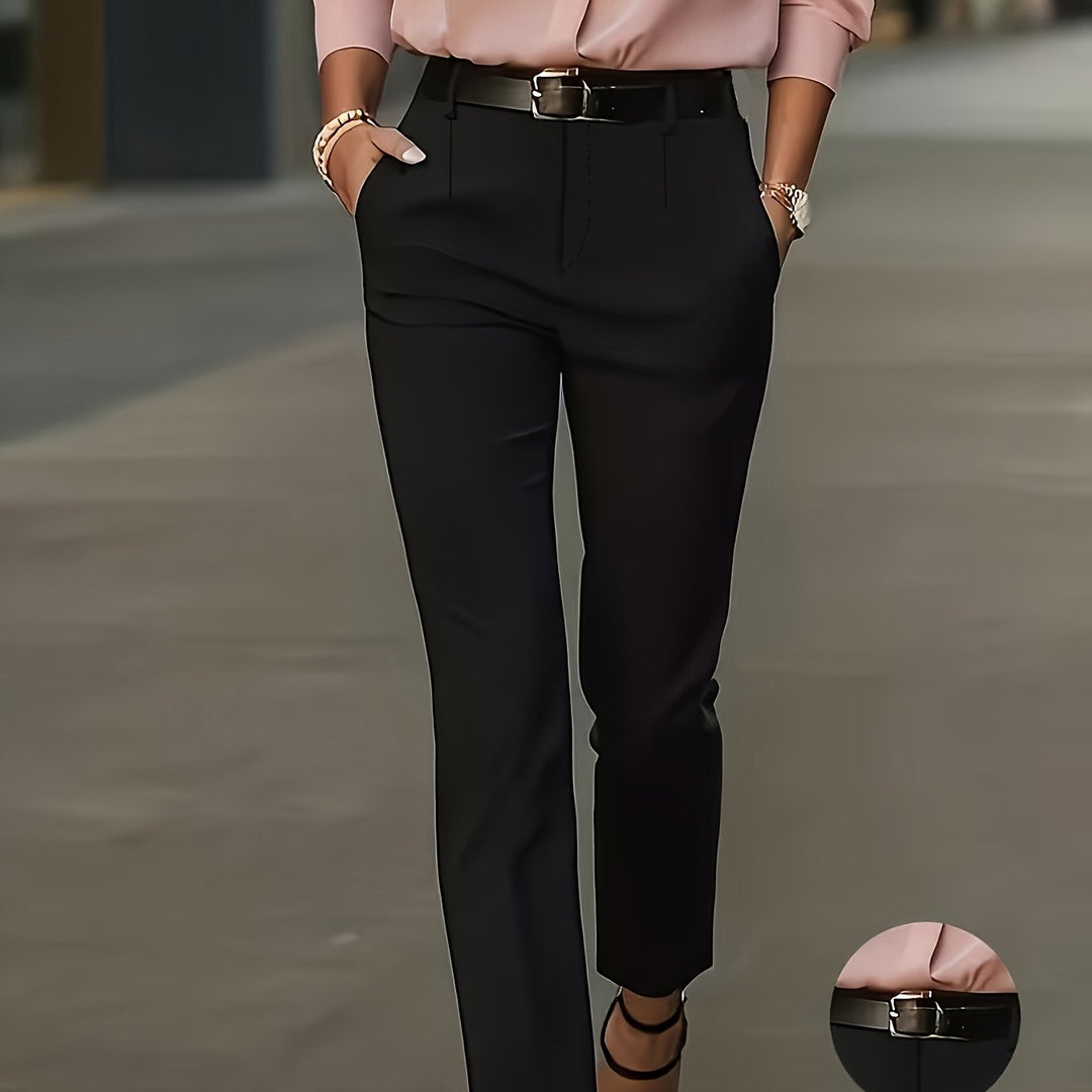 Trousers Women Slim Fit High Waist Tapered – Office