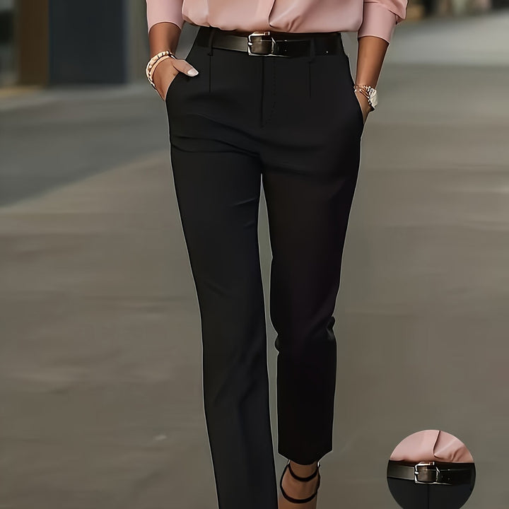 Trousers Women Slim Fit High Waist Tapered – Office