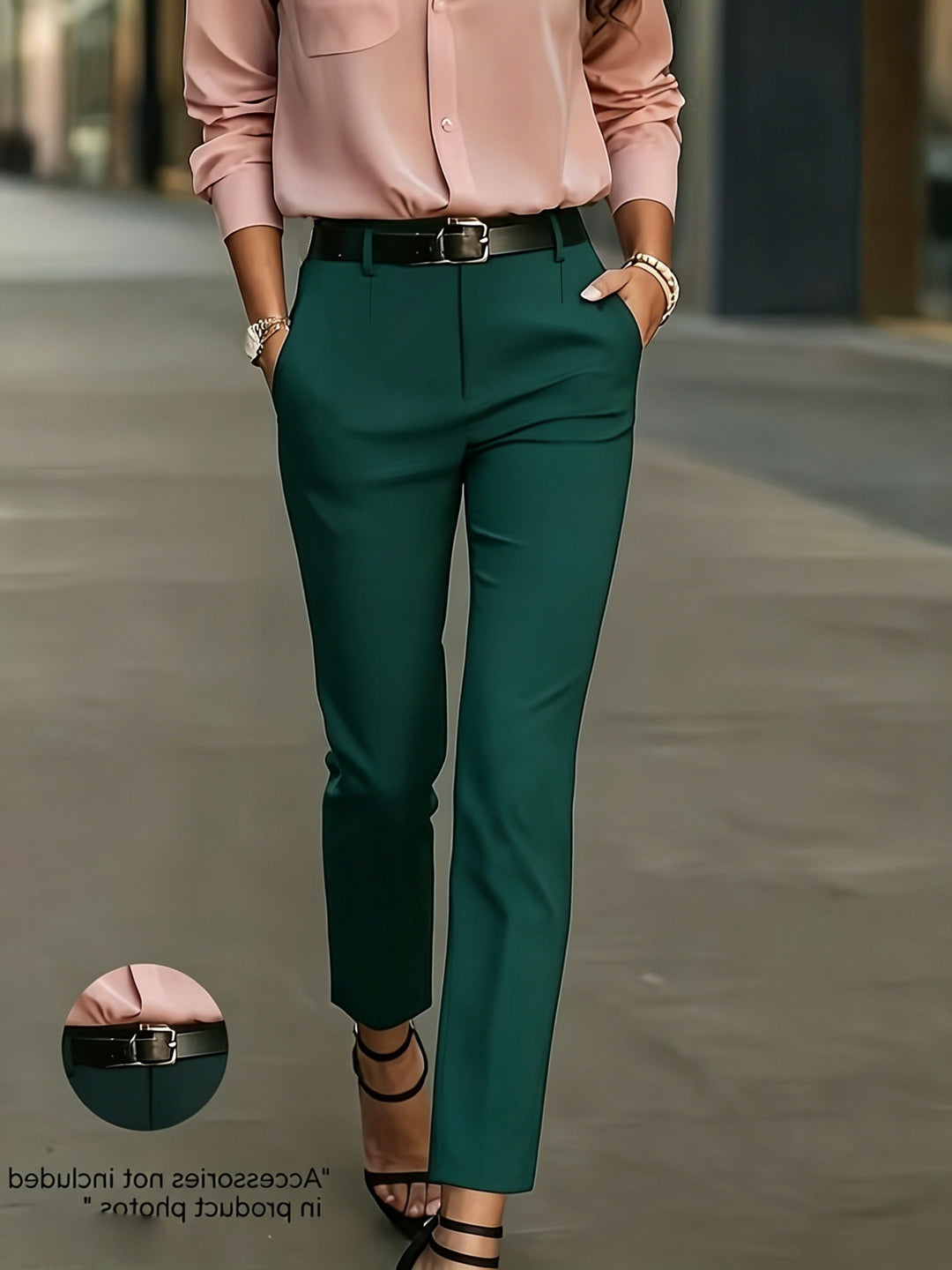 Trousers Women Slim Fit High Waist Tapered – Office