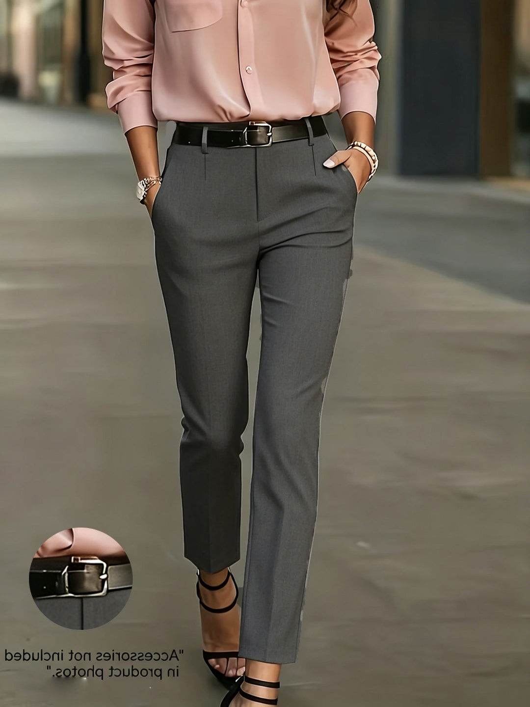 Trousers Women Slim Fit High Waist Tapered – Office