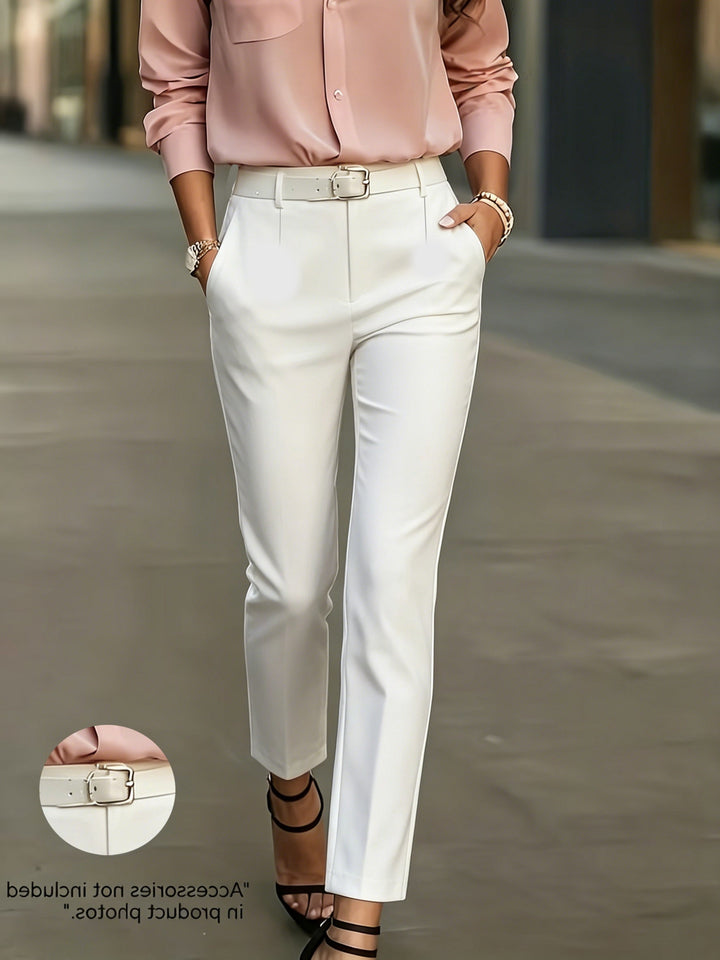 Trousers Women Slim Fit High Waist Tapered – Office