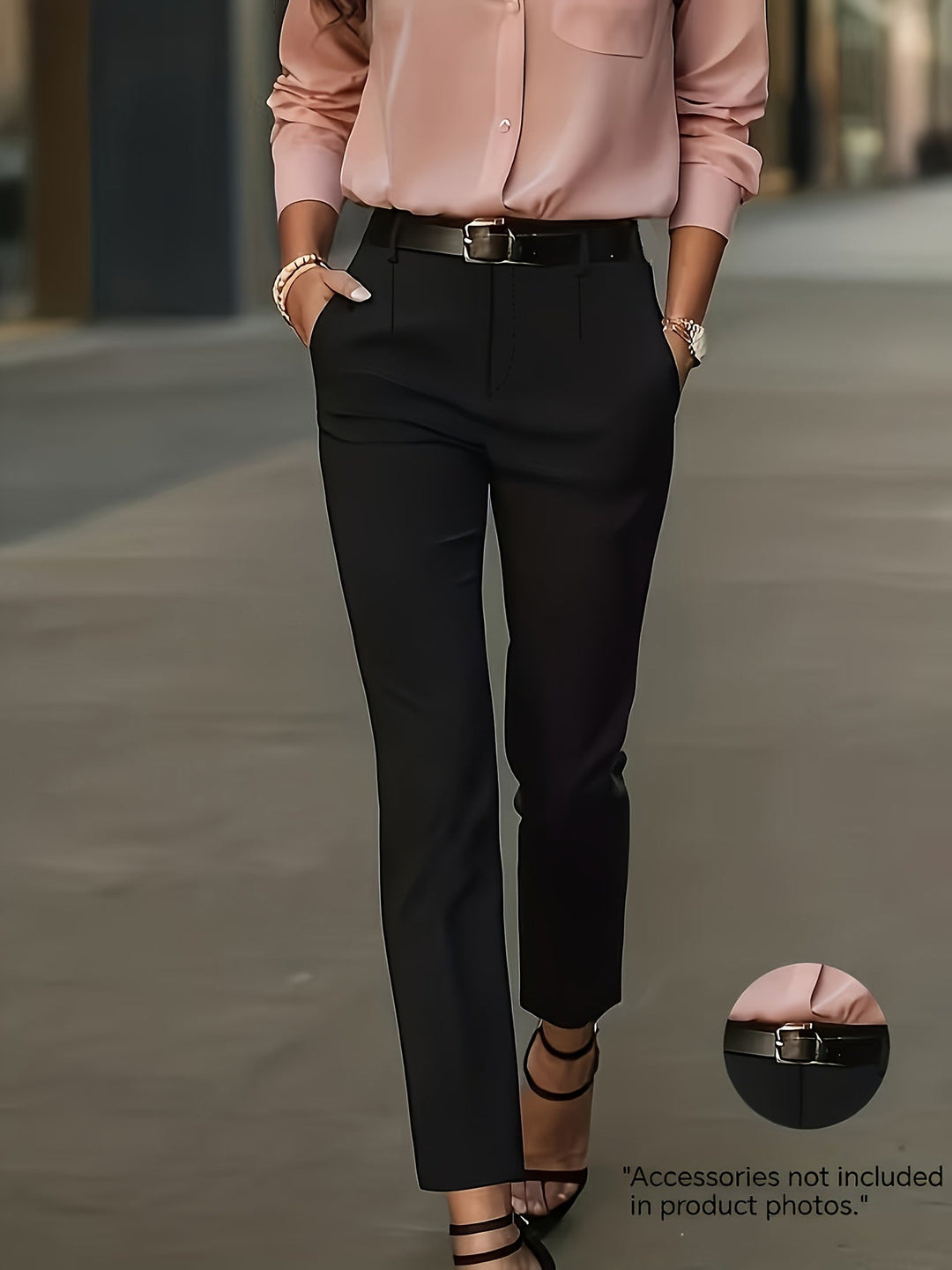 Trousers Women Slim Fit High Waist Tapered – Office