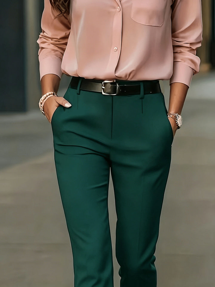 Trousers Women Slim Fit High Waist Tapered – Office