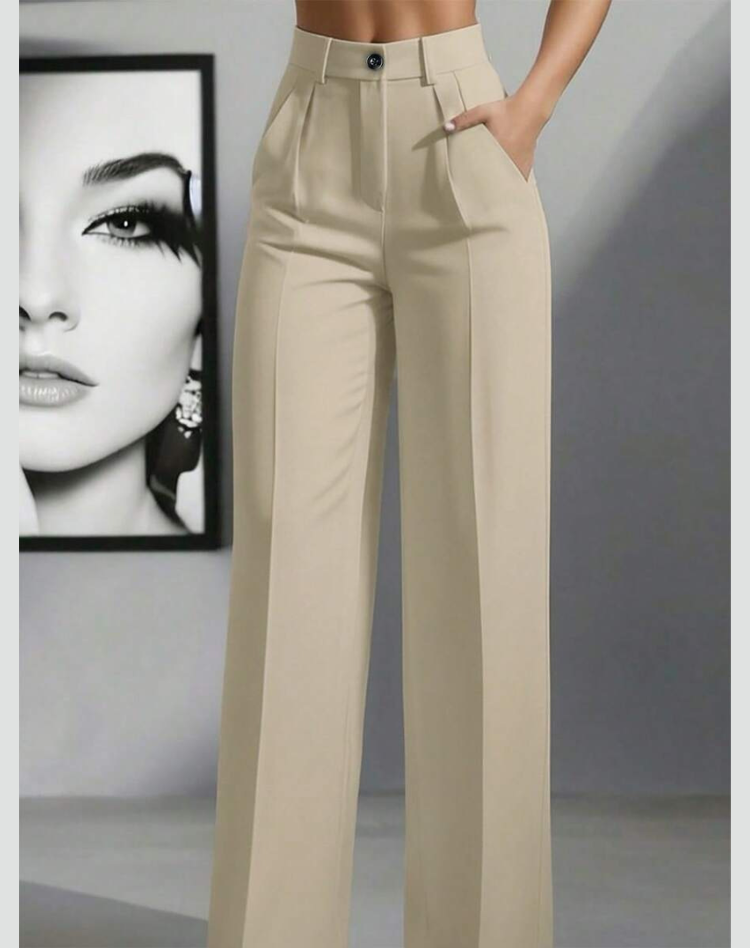 Trousers Women Wide Leg High Waist Pleated – Office
