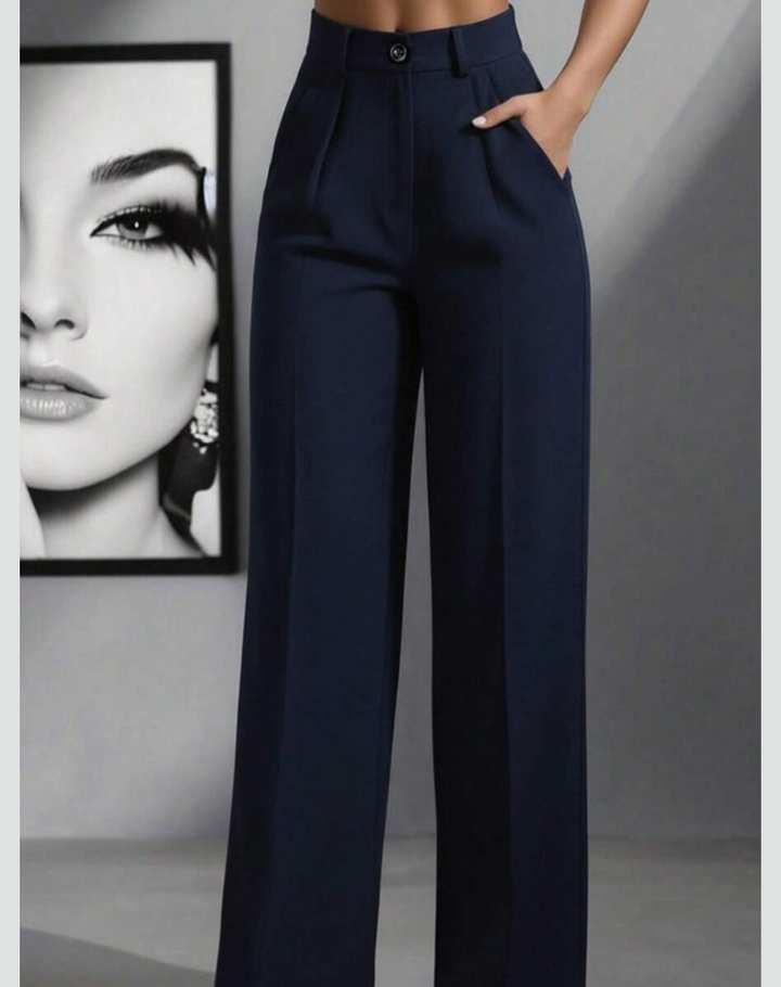 Trousers Women Wide Leg High Waist Pleated – Office