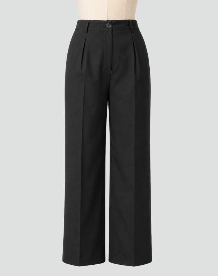 Trousers Women Wide Leg High Waist Pleated – Office