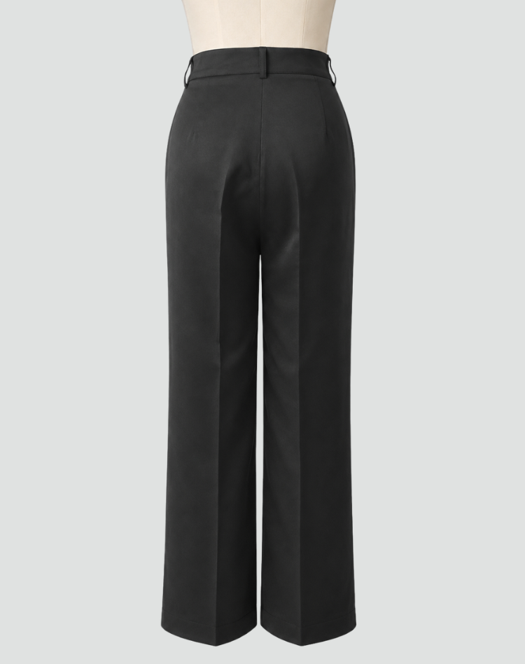 Trousers Women Wide Leg High Waist Pleated – Office