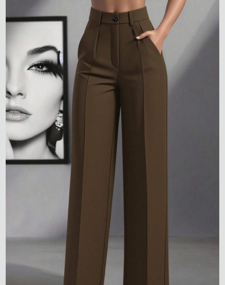 Trousers Women Wide Leg High Waist Pleated – Office