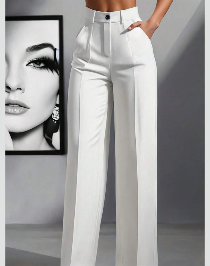 Trousers Women Wide Leg High Waist Pleated – Office