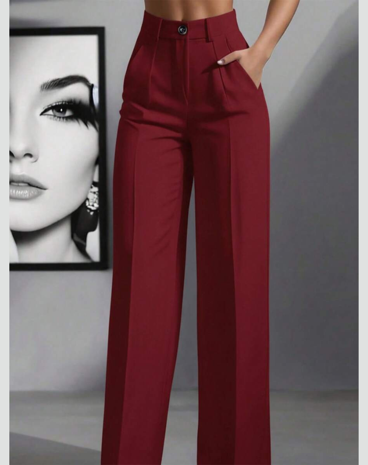 Trousers Women Wide Leg High Waist Pleated – Office