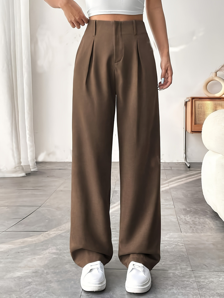 Trousers Women Wide Leg High Waist Pleated – Office