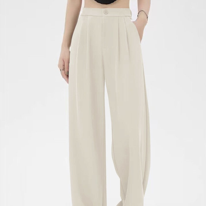 Trousers Women Wide Leg Pleated – Office