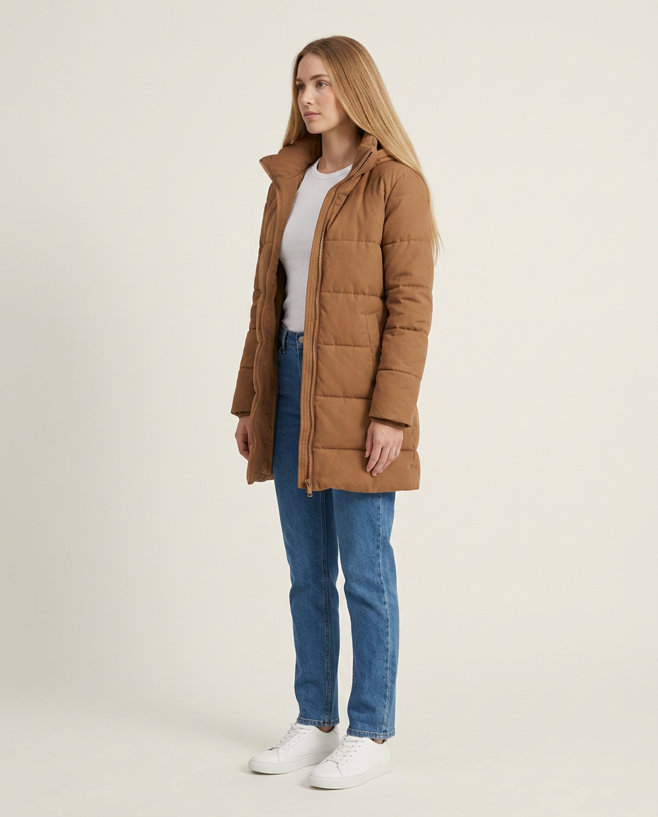 Jacket Women Quilted Puffer – Winter