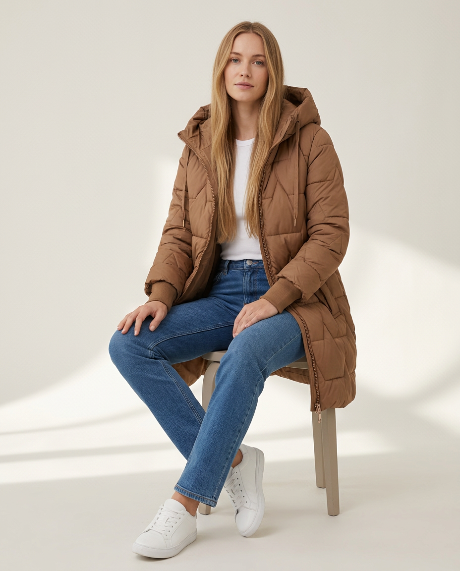 Jacket Women Quilted Puffer – Winter