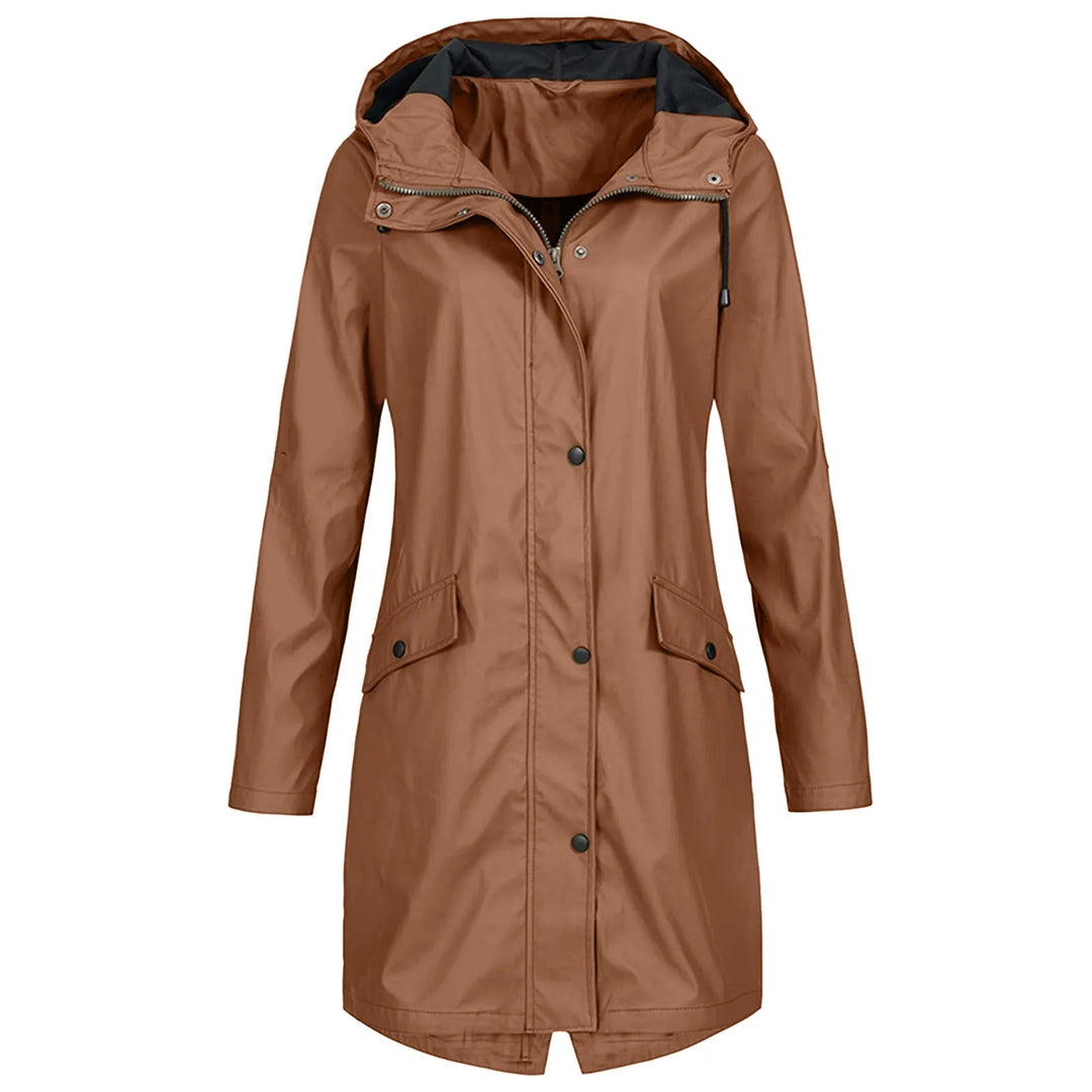 Coat Women Long Hooded Waterproof – Casual