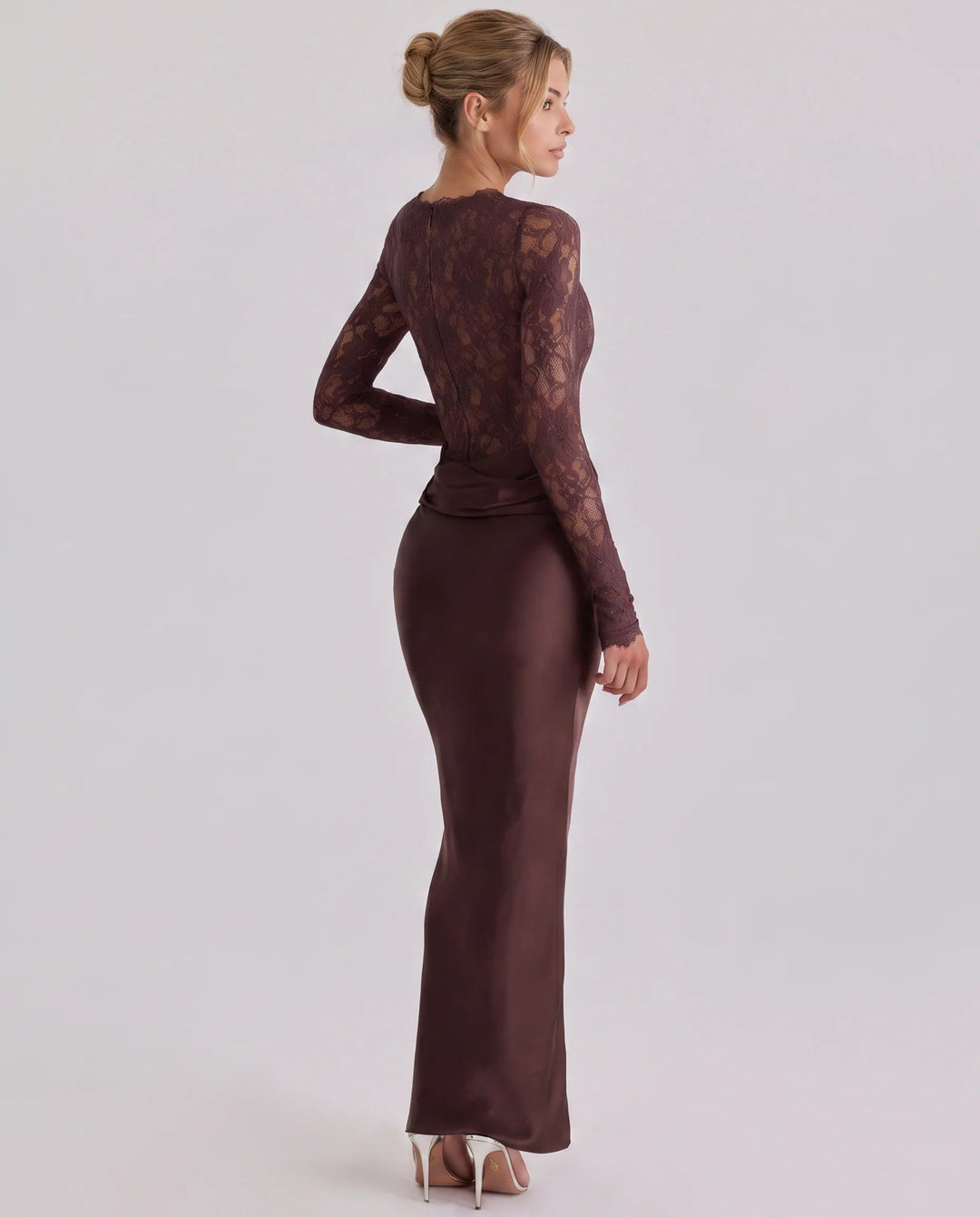 Dress Women Satin Mermaid Lace Insert – Party
