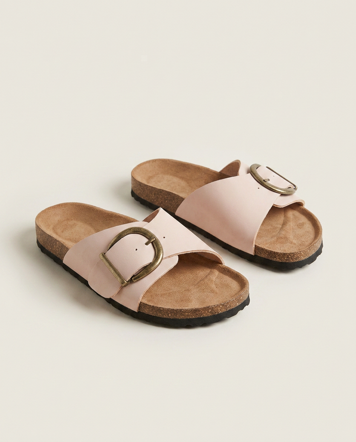 Sandals Women Adjustable Buckles Faux Leather – Summer