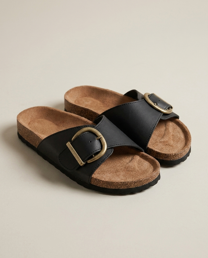 Sandals Women Adjustable Buckles Faux Leather – Summer