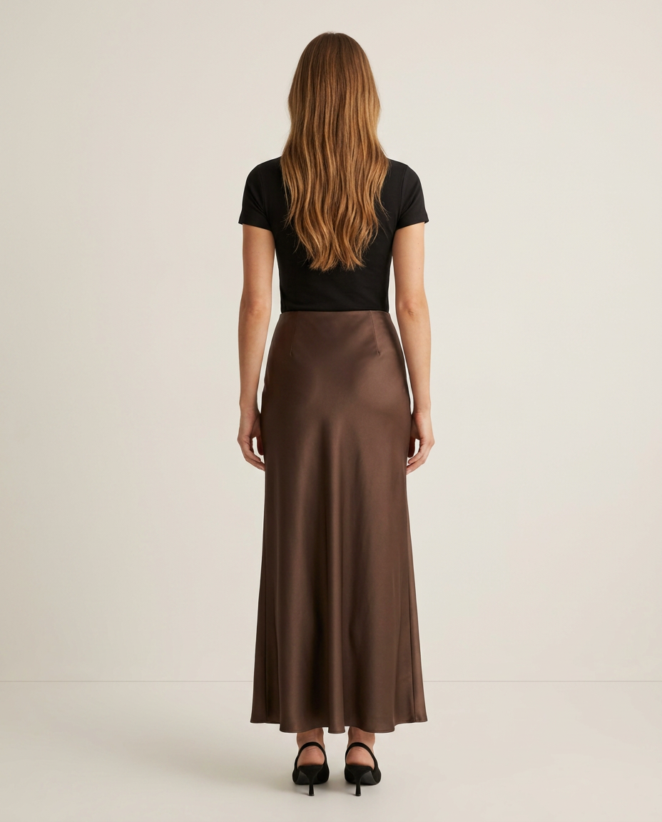 Skirt Women High Waist Satin Maxi – Party