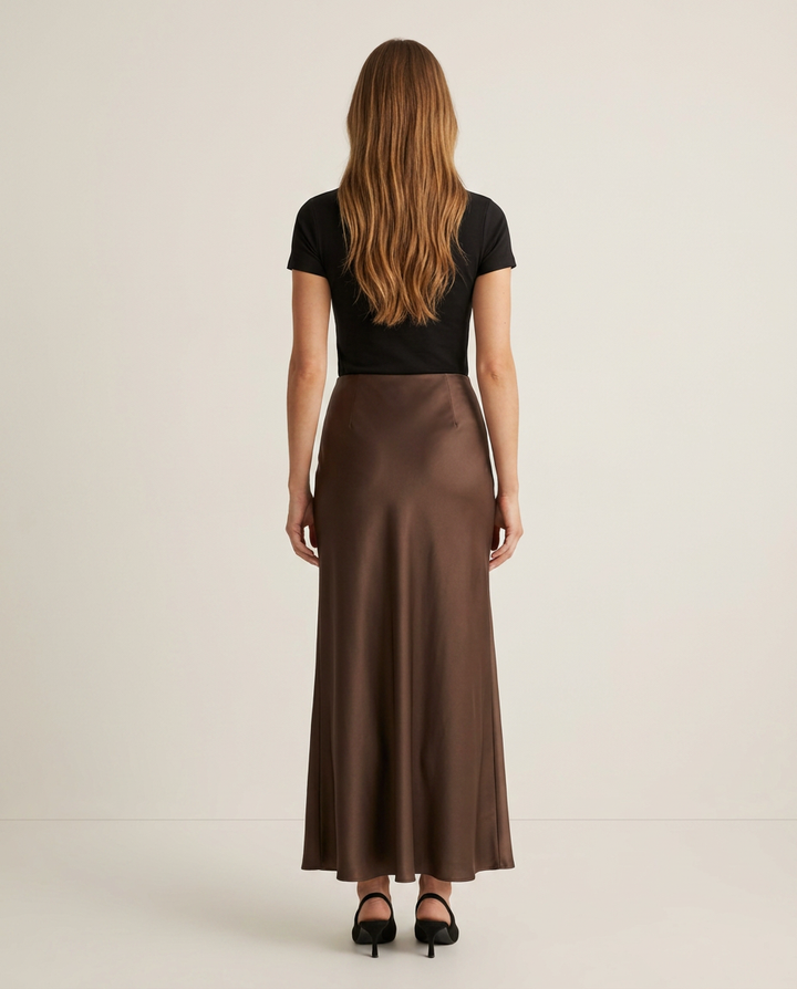 Skirt Women High Waist Satin Maxi – Party