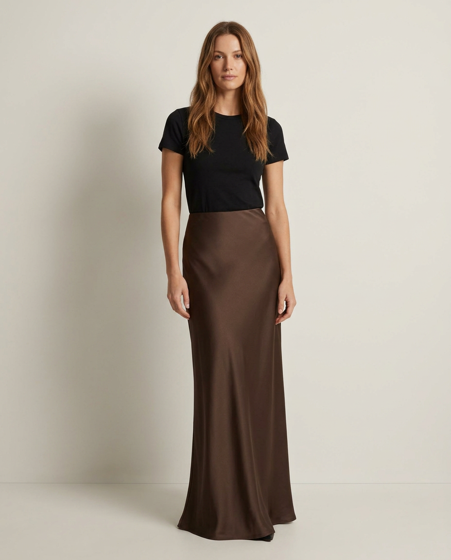 Skirt Women High Waist Satin Maxi – Party