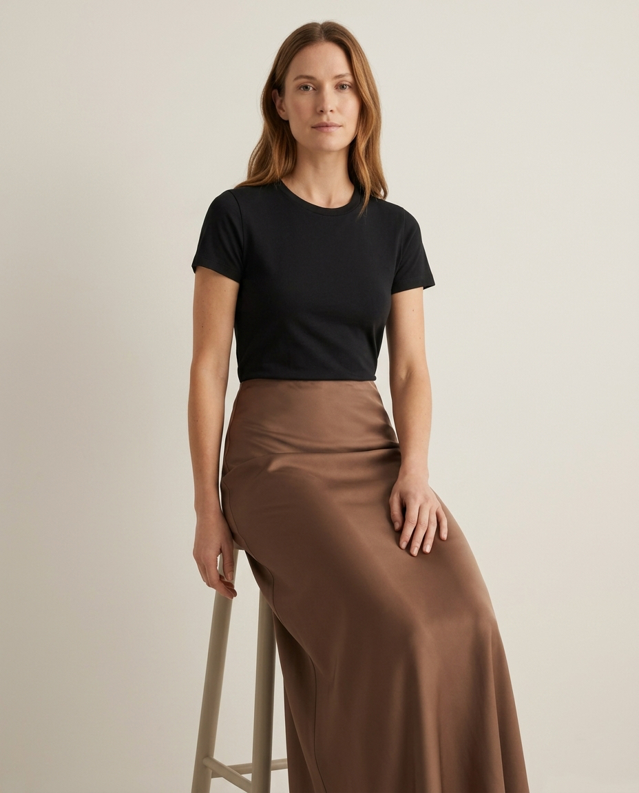Skirt Women High Waist Satin Maxi – Party
