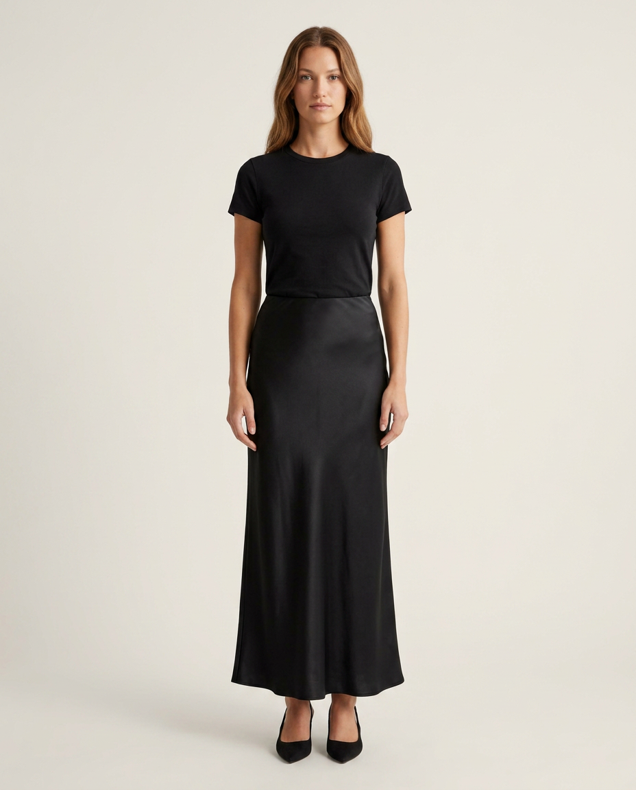 Skirt Women High Waist Satin Maxi – Party
