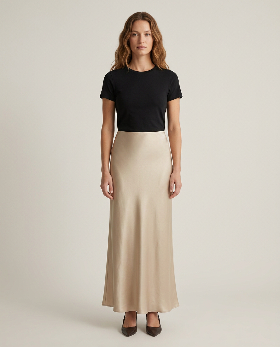 Skirt Women High Waist Satin Maxi – Party