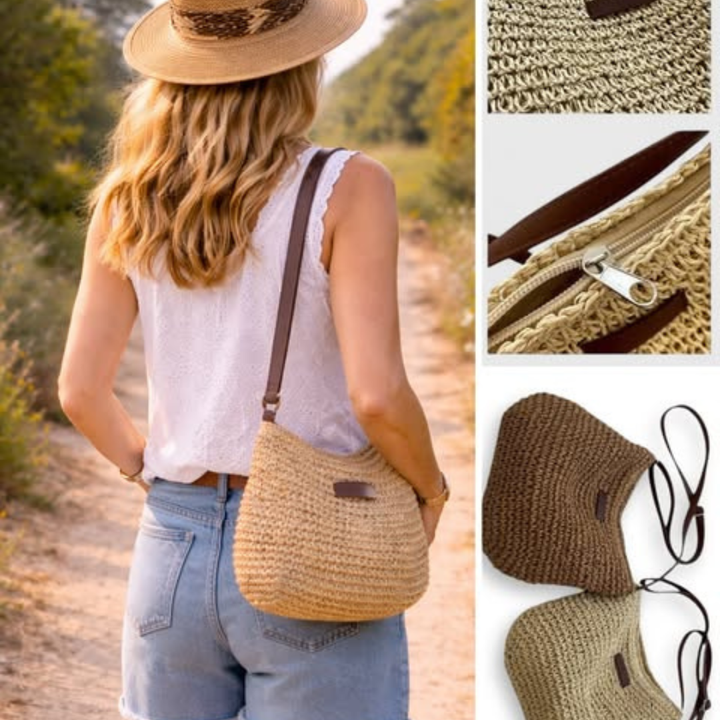 Bag Women Woven Straw Adjustable Strap – Summer
