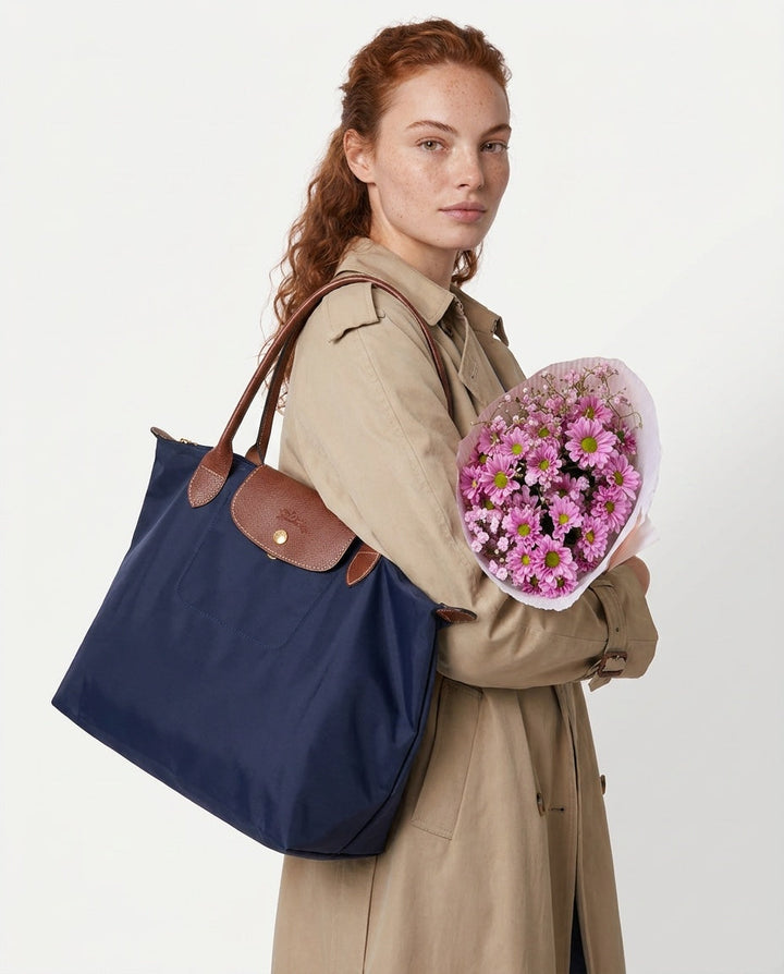 Shopper Bag Women Structured with Flap Pocket – Casual